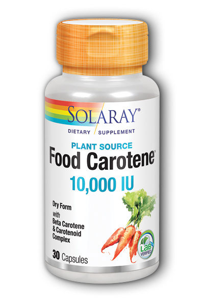 Solaray: Dry Natural Food Carotene 30ct 10000IU