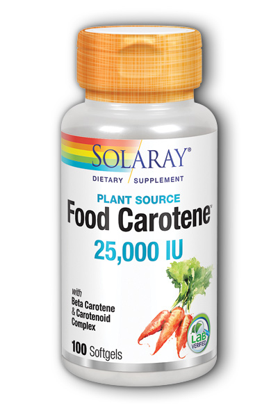 Solaray: Food Carotene 100ct 25000IU Softgel