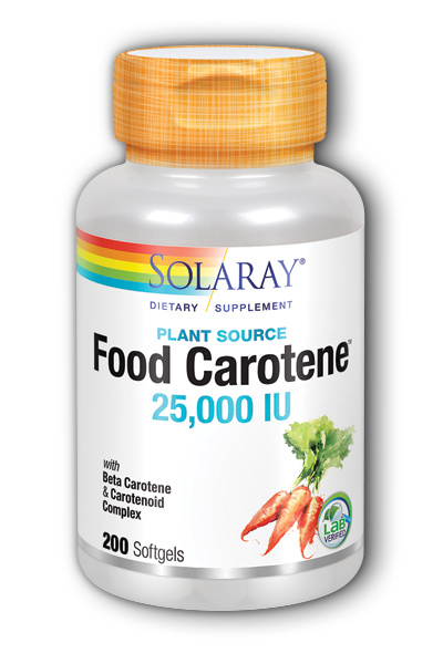 Solaray: Food Carotene 200ct 25000IU