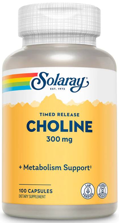 Solaray: Two-Staged, Timed-Release Choline 100ct 600mg