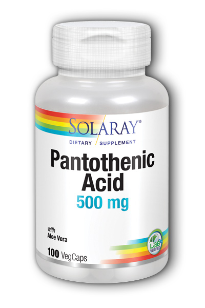 Solaray: Pantothenic Acid-500 100ct 500mg