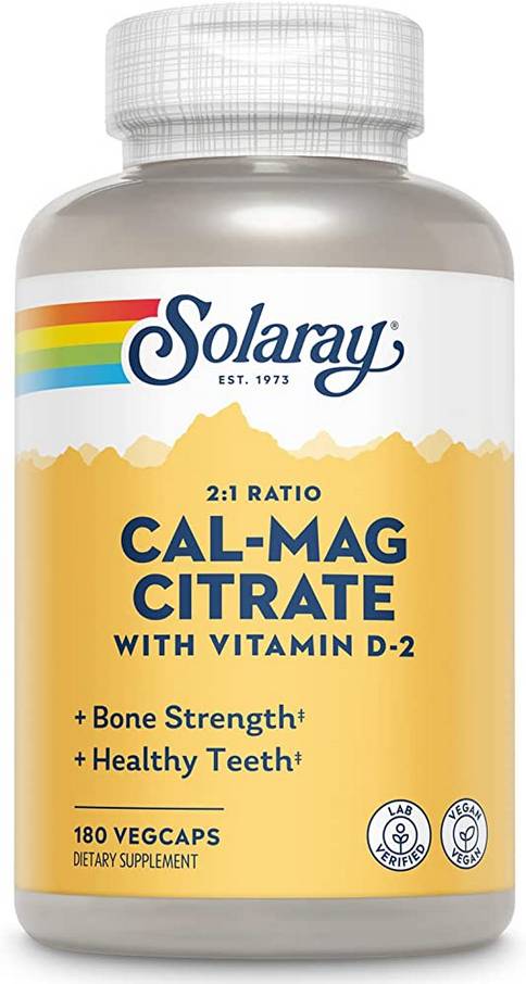 Solaray: Cal-Mag Citrate with Vitamin D 180ct