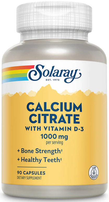 Solaray: Calcium Citrate with Vitamin D 90ct 250mg