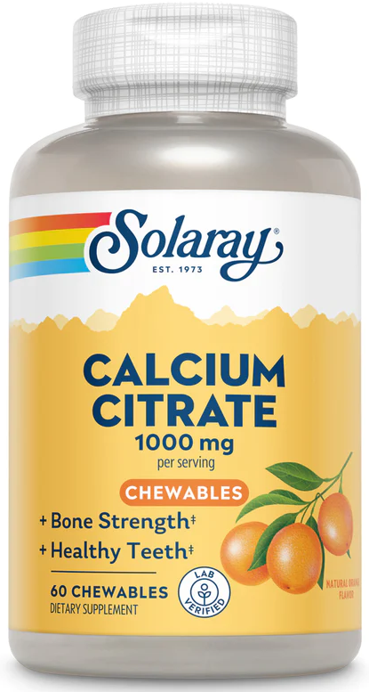 Solaray: Calcium Citrate Chewable 60ct 250mg