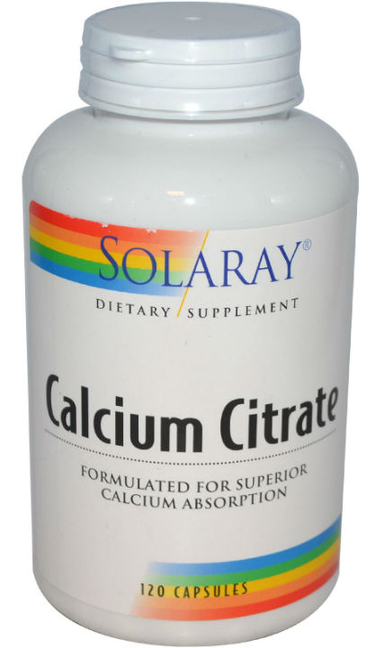 Solaray: Calcium Citrate 120 vcaps 250mg