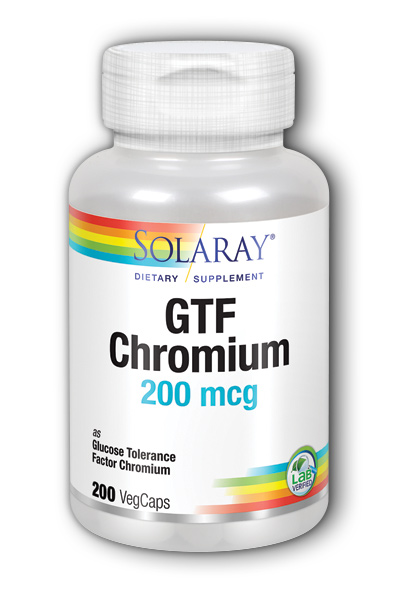 Solaray: GTF Chromium 200ct 200mcg