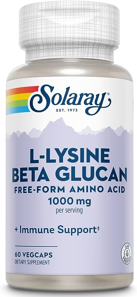 L-Lysine with Beta Glucan, 60ct 1000mg