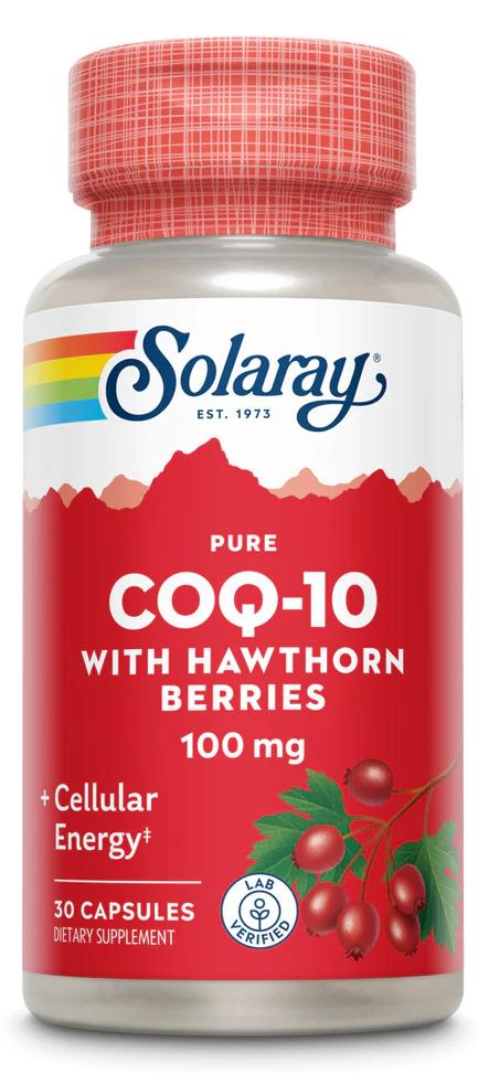 Solaray: CoQ10 100mg With Hawthorn Berry and Lecithin 30ct 100mg