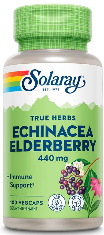 Solaray: Echinacea and Elderberry 100ct 440mg