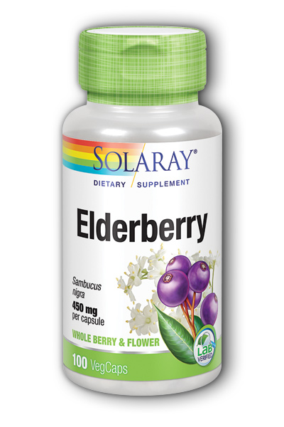 Solaray: Elderberry Berries and Flowers 100ct 450mg