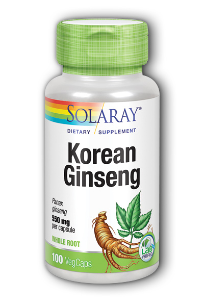Solaray: Korean Ginseng Root 100ct 550mg
