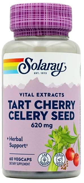 Solaray: Tart Cherry Fruit Extract & Celery Seed 60 Vcaps