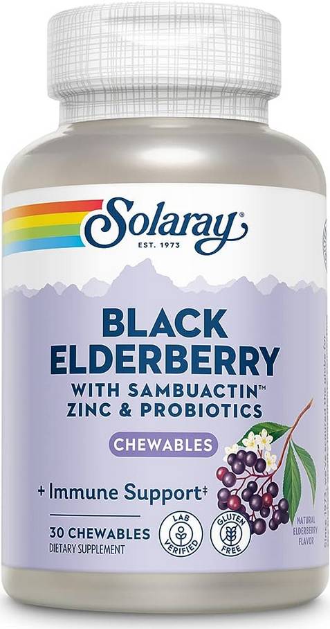 Solaray: Black Elderberry With Zinc and Probiotics 30 ct