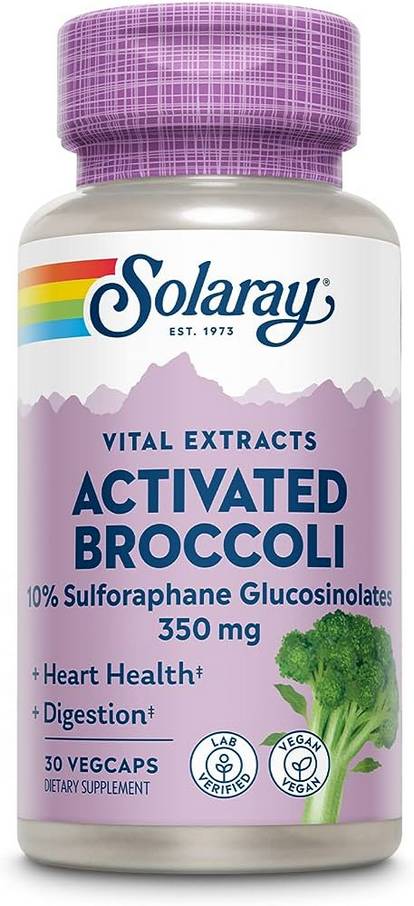 Solaray: Activated BroccolI Seed Extract 350mg 30 Vcaps