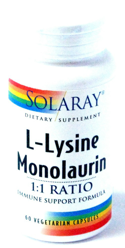 L-Lysine Monolaurin 1:1 Ratio 60 ct Vcp, $6.55ea from Solaray!