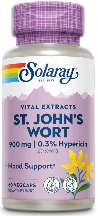 Solaray: St. John's Wort Two-A-Day 60ct 450mg