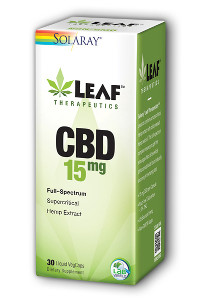 Solaray: Leaf Therapeutics CBD 15mg 30 ct