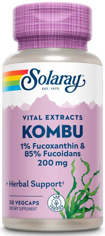 Solaray: Fucoxanthin, Kombu Seaweed Ext 200mg 30 VegCaps