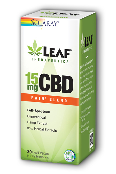 Solaray: Leaf Therapeutics CBD Pain Blend 30 Liquid VegCaps