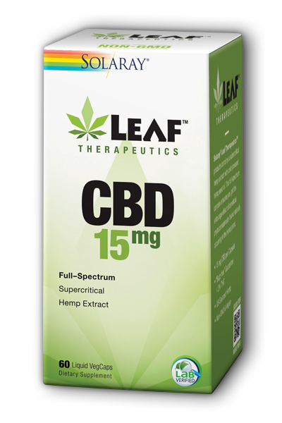 Solaray: Leaf Therapeutics CBD 15mg 60 Liquid VegCaps