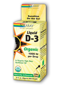 Solaray: Vitamin D-3 1000IU 0.5 fl oz liquid unflavored