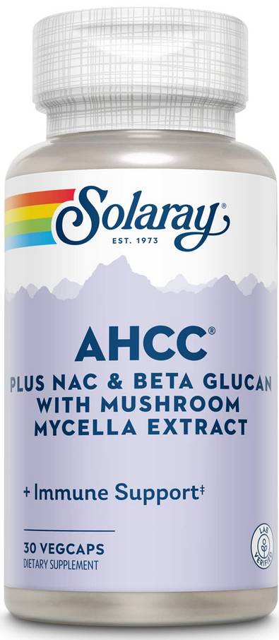Solaray: AHCC Plus NAC And Beta Glucan 30 Capsules
