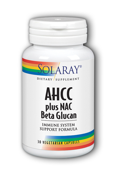 Solaray: AHCC Plus NAC And Beta Glucan 30 Capsules