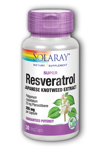 Solaray: Super Resveratrol with Pterostilbene 30 ct  Cap