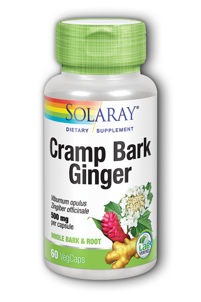 Solaray: Cramp Bark & Ginger 60 ct Vcp