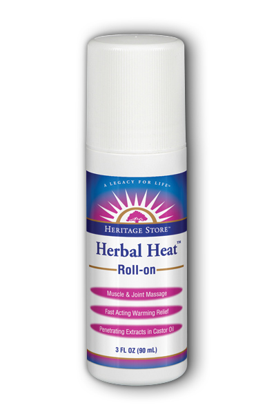 Heritage Store: Herbal Heat Roll On Menthol 3 oz