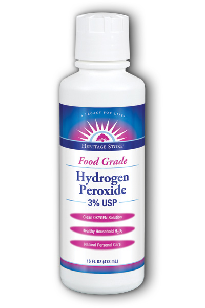Heritage Store: Food Grade Hydrogen Peroxide 3% Fragrance Free 16 oz