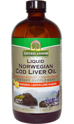 NATURE'S ANSWER: Liquid Norwegian Cod Liver Oil 16 oz