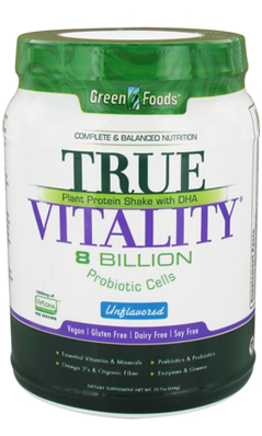 GREEN FOODS CORPORATION: True Vitality Plant Protein Shake with DHA-Unflavored 22.7 oz
