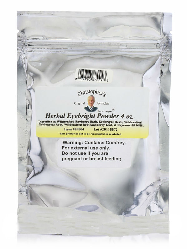CHRISTOPHER'S ORIGINAL FORMULAS: Herbal Eyebright Powder 4 OZ