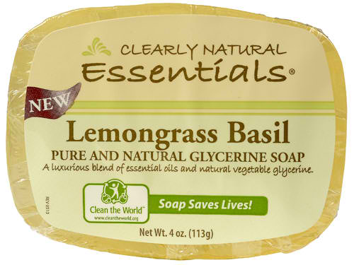 CLEARLY NATURAL: Glycerine Bar Soap Lemongrass Basil 4 oz