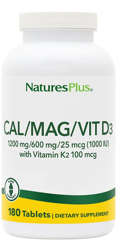 Natures Plus: Calcium-Magnesium-Vitamin D3 w-K2 180ct