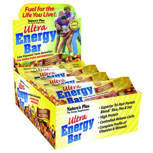 Natures Plus: Chocolate Peanut Crunch Ultra Energy Bar 12 Bars Per Box