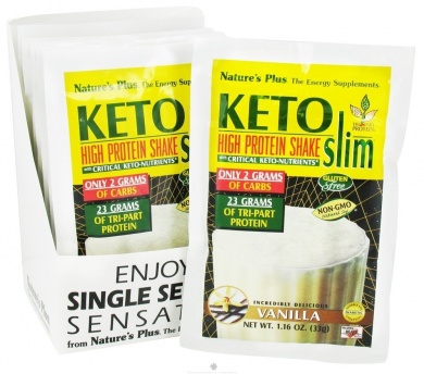 Natures Plus: KETOSLIM VANILLA SHAKE 8 PK