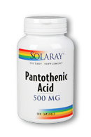 Pantothenic acid-500, 100ct 500mg