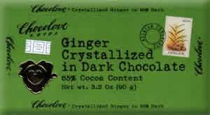 BAR,DK CHOC W/CRYSTL GNGR Case of 12 / 3.2 OZ from Chocolove Xoxox