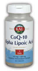 CoEnzyme Q-10 & Alpha Lipoic Acid 30ct from Kal