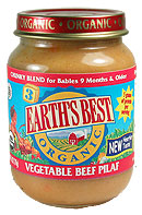 JR,OG,VEGETBLE BEEF PILAF Case of 24 / 6 OZ from Earths Best (Hain)