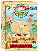 Semolina pastina,og,wh gr Case of 12 / 8 OZ from Earths Best (Hain)
