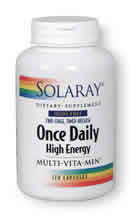 Once Daily Iron Free Two Stage, Timed Release 120ct from Solaray