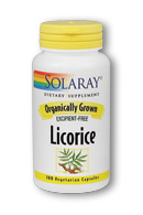 Organic licorice root, 100ct 450mg
