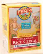 CEREAL PKTS,OG,RICE Case of 12 / 3 OZ from Earths Best (Hain)