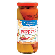 PEPPERS,OG,RED/YEL,RSTD Case of 12 / 16 OZ from Mediterranean Organic