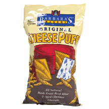 CHEESE PUFFS,NATURAL Case of 12 / 7 OZ from Barbaras Bakery