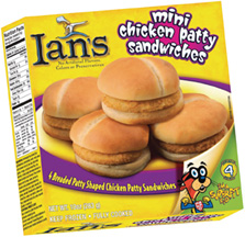 CHICKEN PATTY MINI SANDWH Case of 8 / 10 OZ from Ians Natural Foods