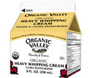 HEAVY WHIP CREAM,OG,UHT Case of 12 / 8 OZ from Organic Valley